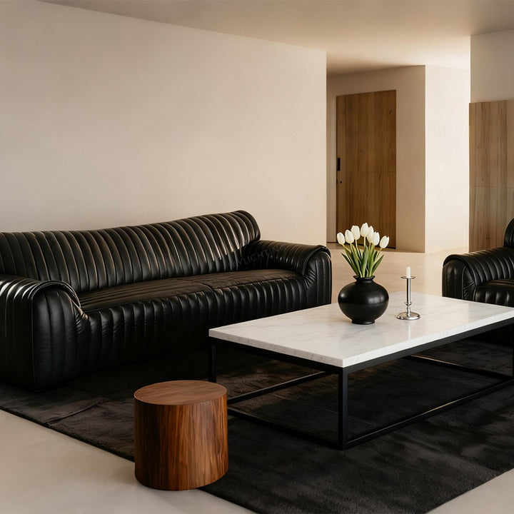 Aspelle Leather Sofa