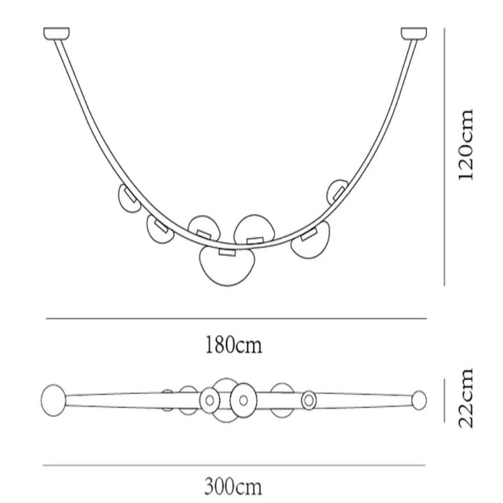 Aura Drops Double Pendant Lamp