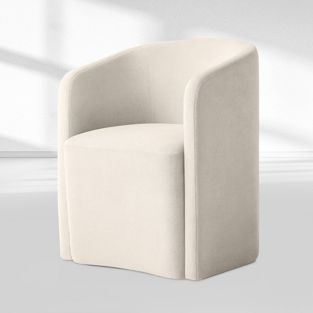 Aurela Barrelback Fabric Dining Armchair