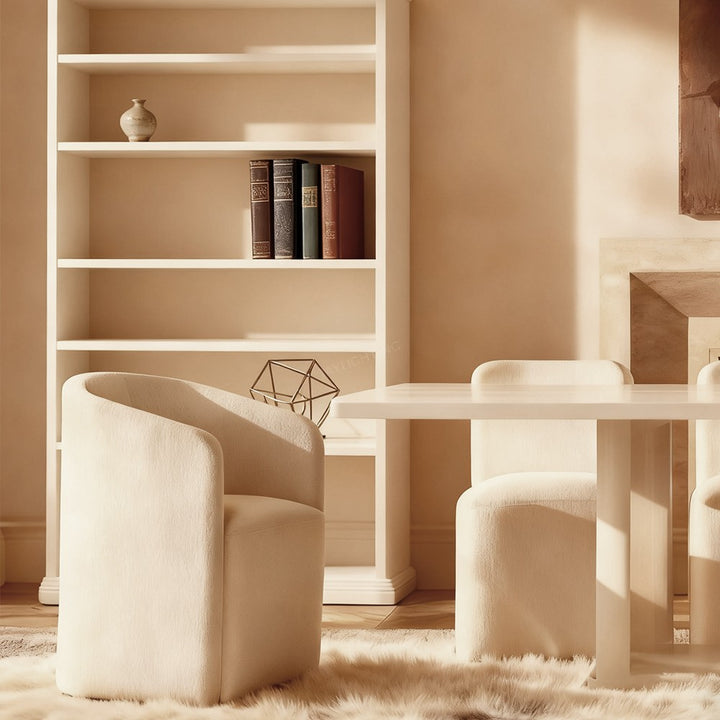 Aurela Barrelback Fabric Dining Armchair