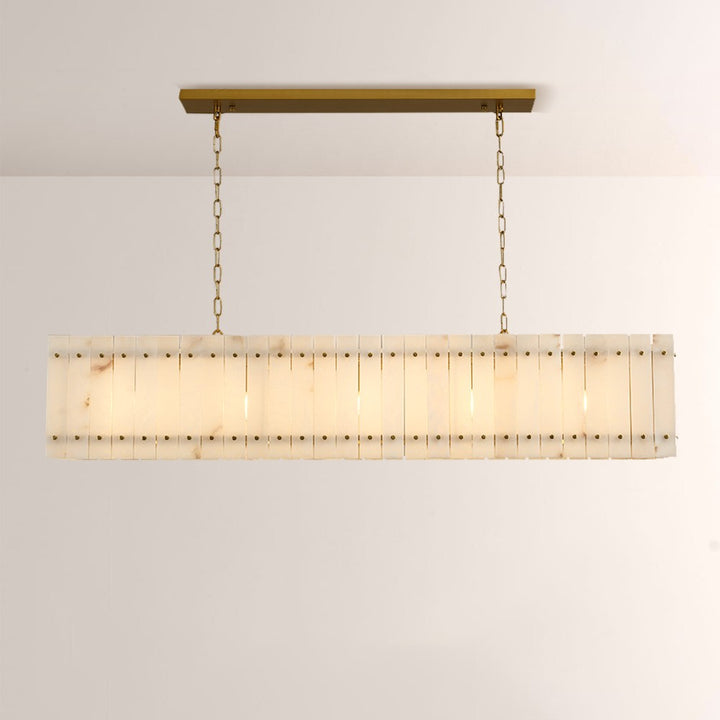 Aurgild Alabaster Linear Chandelier 72"