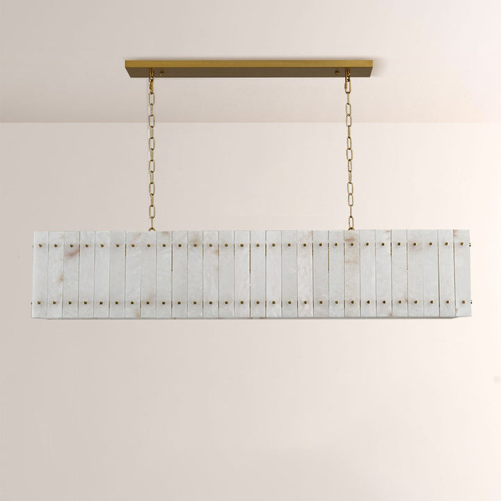 Aurgild Alabaster Linear Chandelier 72"