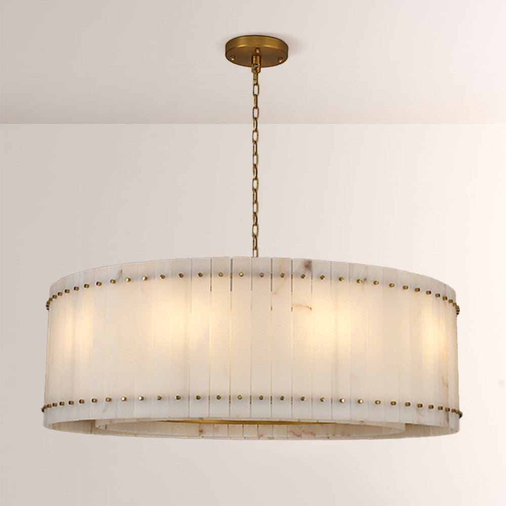 Aurgild Alabaster Round Chandelier 48"