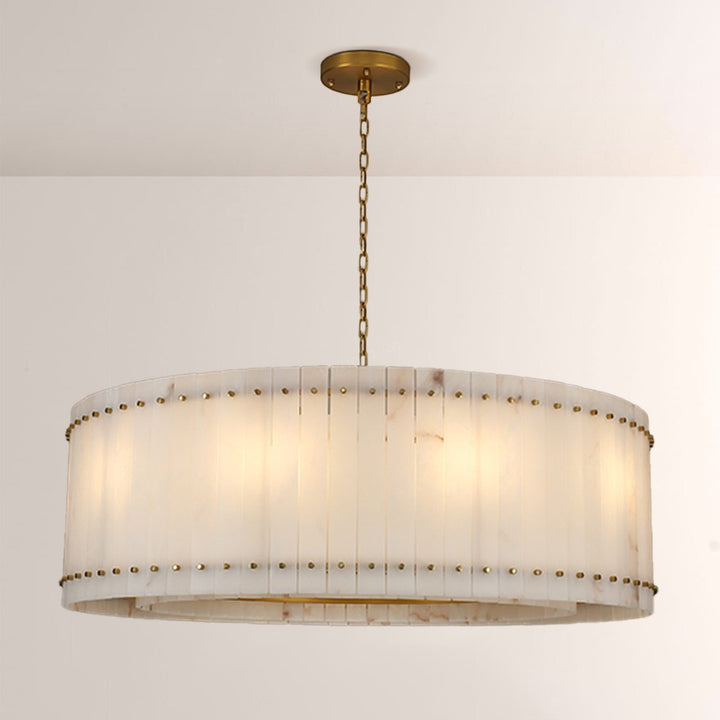 Aurgild Alabaster Round Chandelier 48"