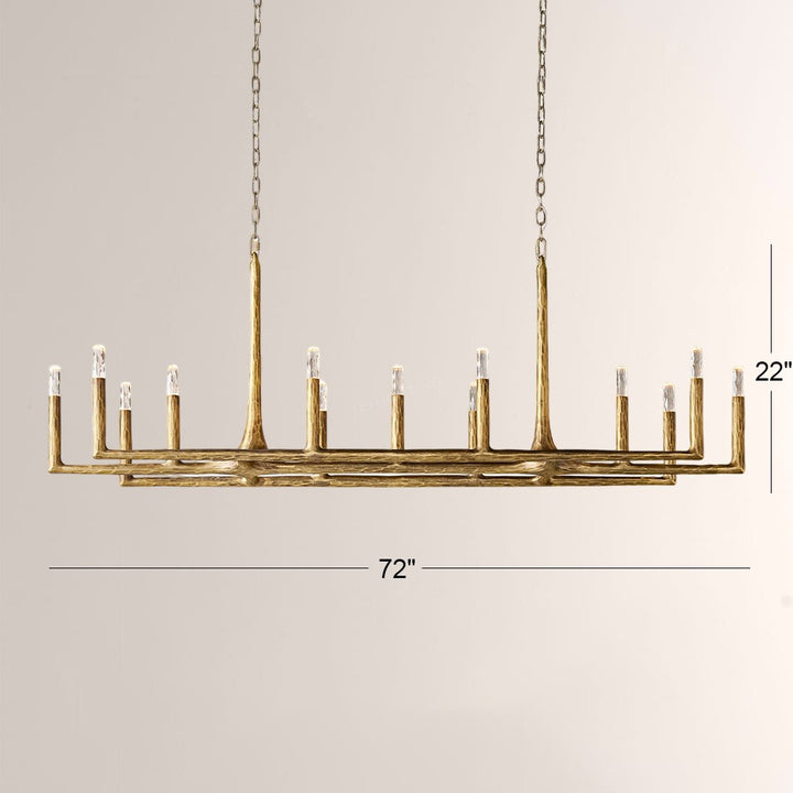 Avarit Forged Linear Chandelier 72”