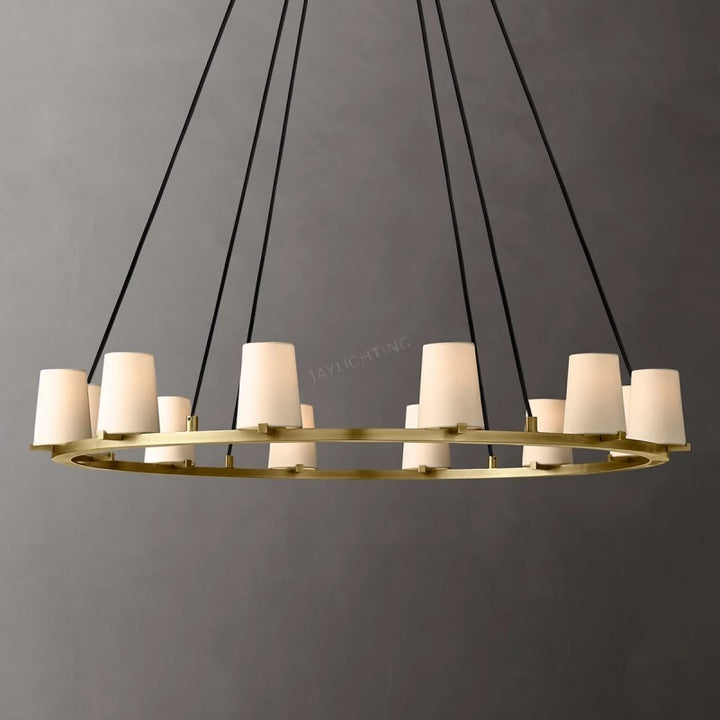 Galahad  Fabric Shade Round Chandelier 48‘’D