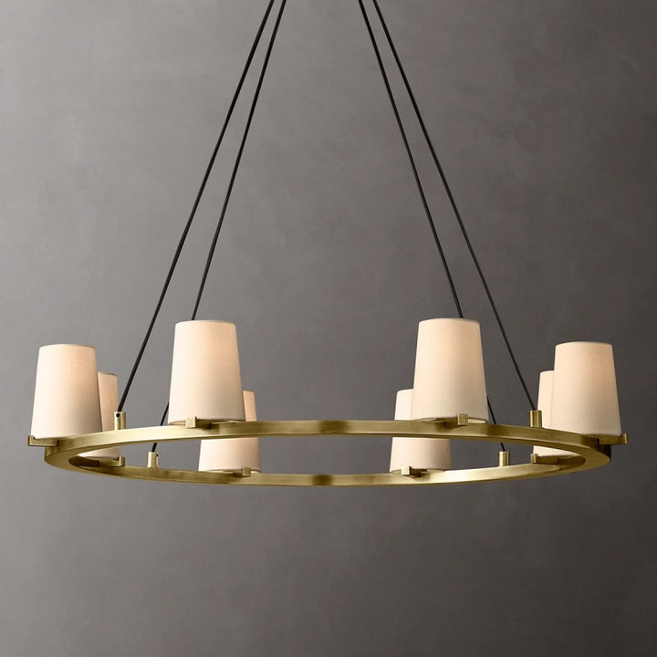 Galahad  Fabric Shade Round Chandelier 36‘’D