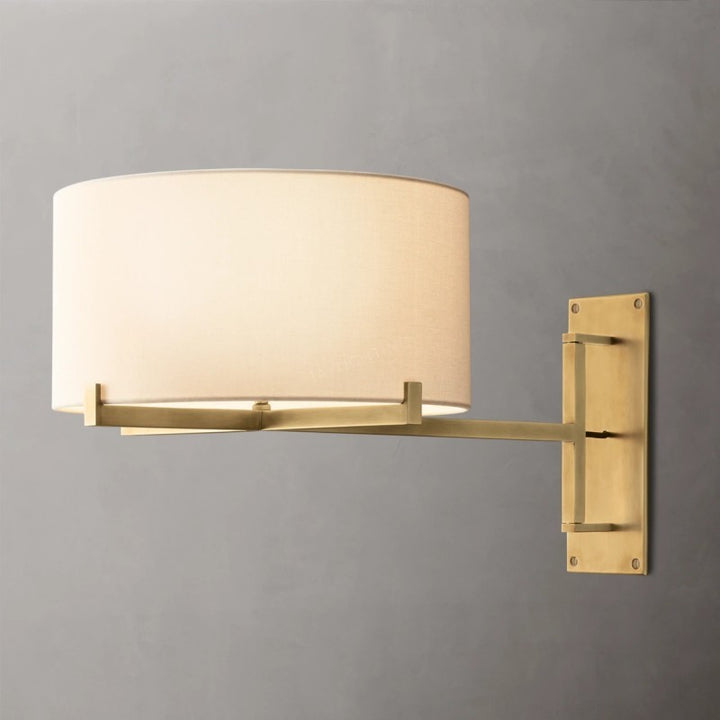Galahad Fabric Shade Swing-Arm Sconce