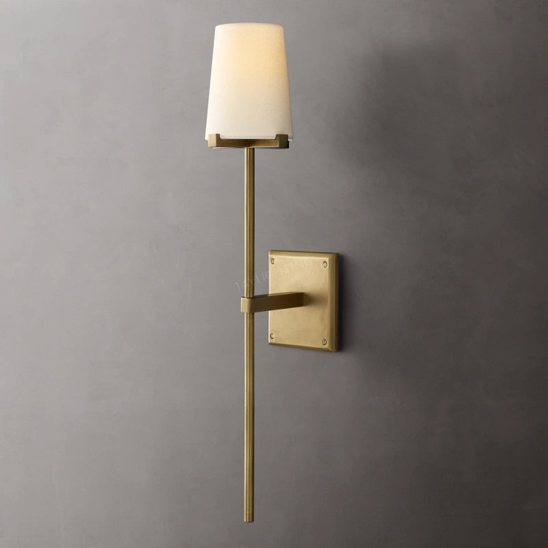Galahad Fabric Shade Torch Sconce