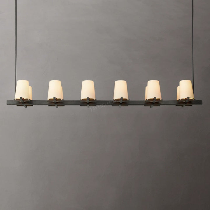 Galahad  Fabric Shade Linear Chandelier 60‘’W