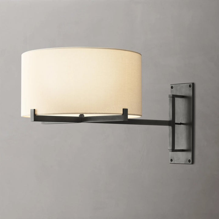 Galahad Fabric Shade Swing-Arm Sconce