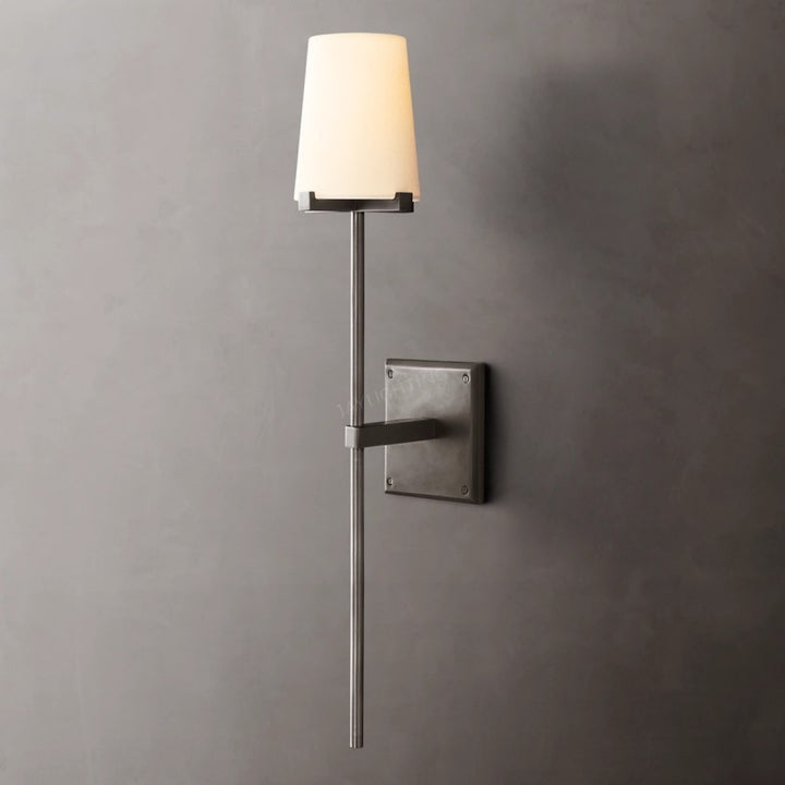 Galahad Fabric Shade Torch Sconce