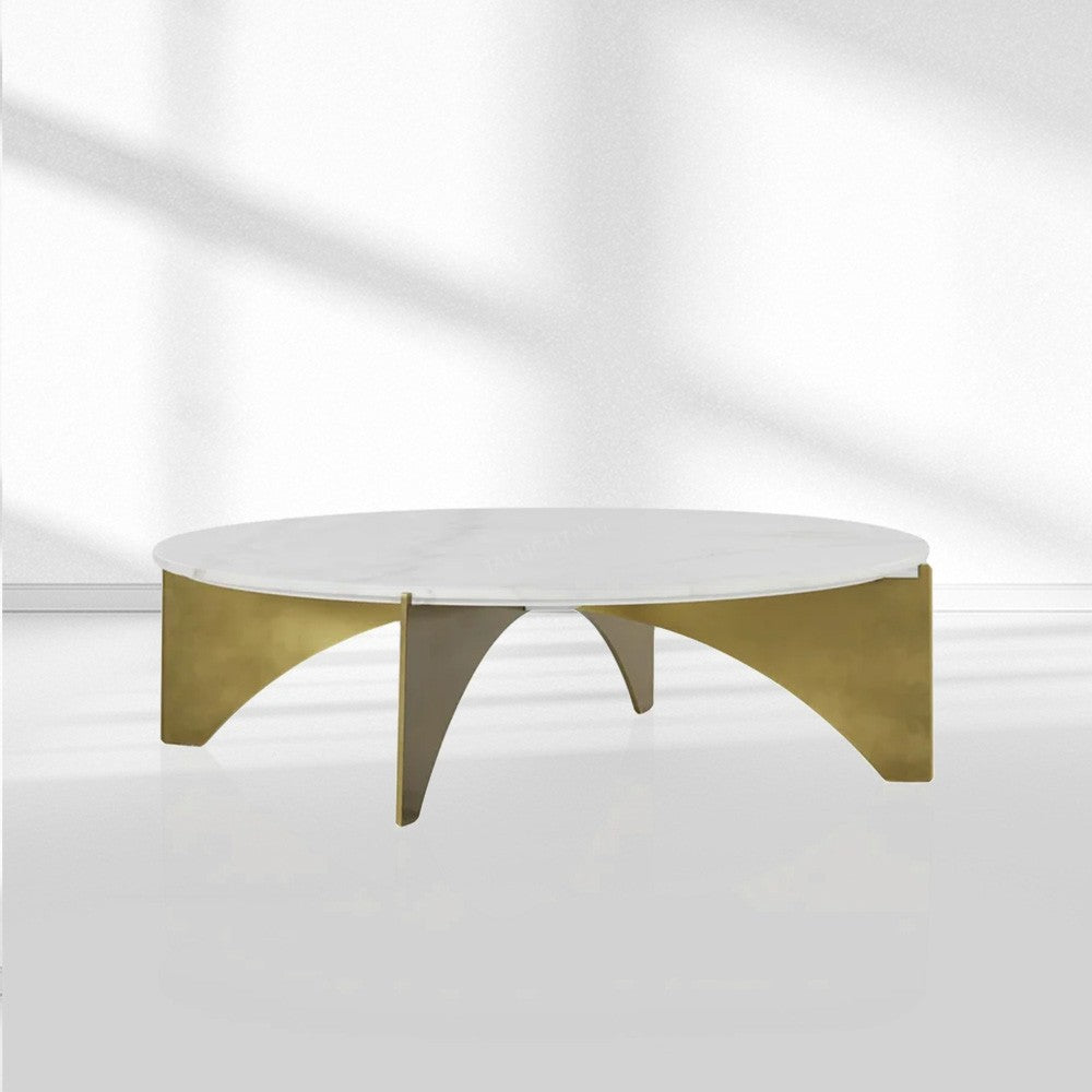Baletta Marble and Brass Coffee Table