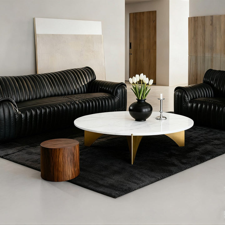 Baletta Marble and Brass Coffee Table