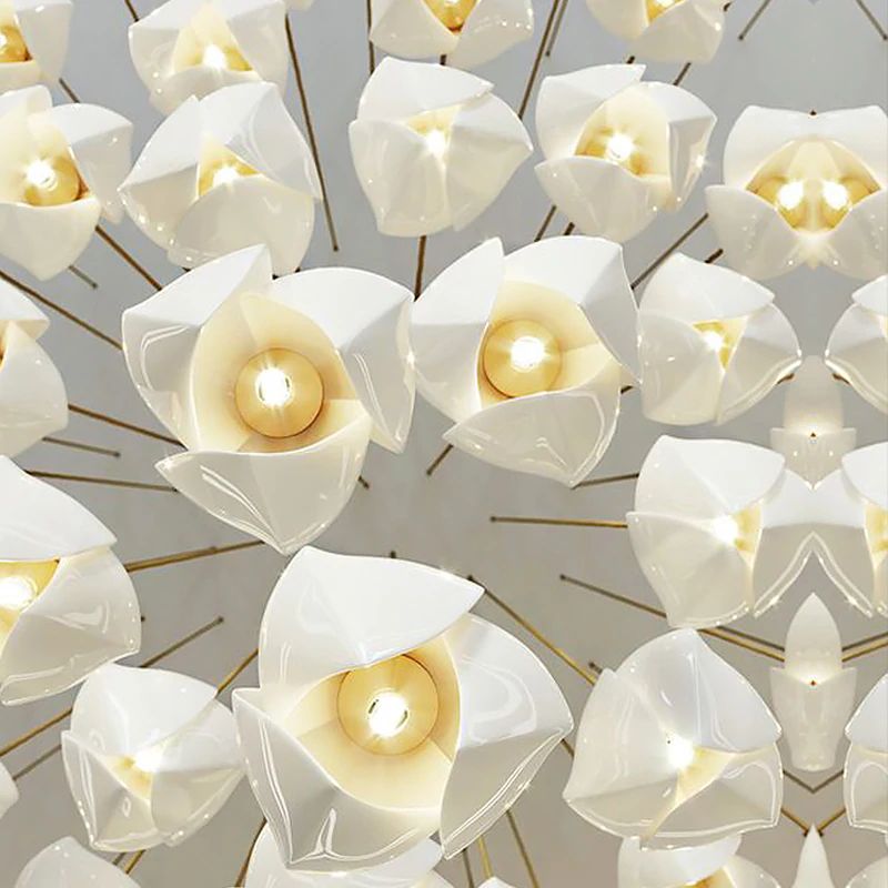 Flower Bud Ceramic Chandelier