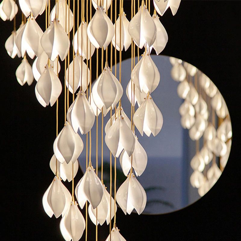 Flower Bud Ceramic Chandelier