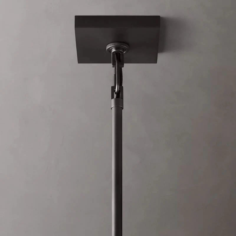 Beck Glass Lantern Modern Round Chandelier 55"D