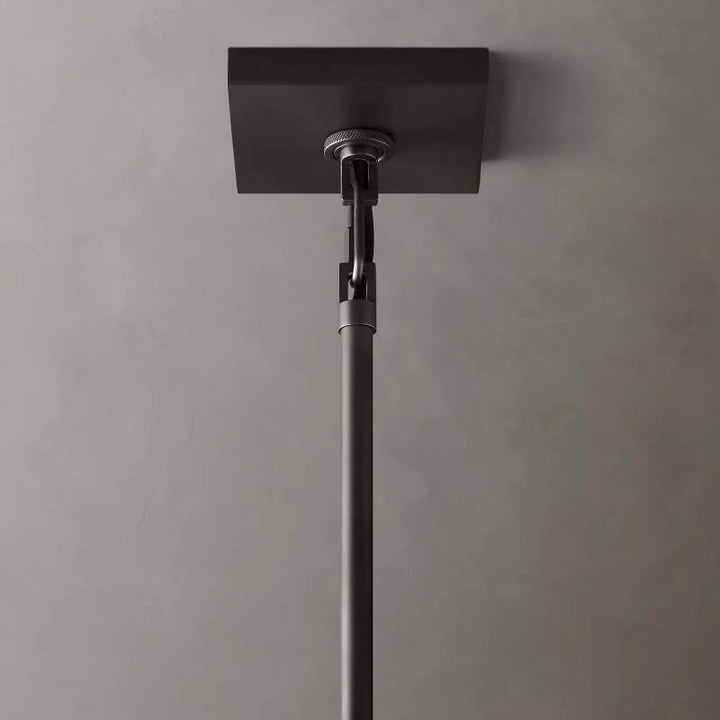 Beck Glass Lantern Modern Round Chandelier 55"D