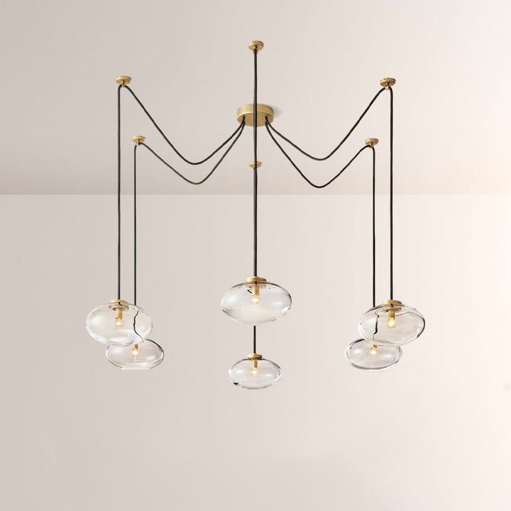 Cabglow Clear Glass Suspended Chandelier