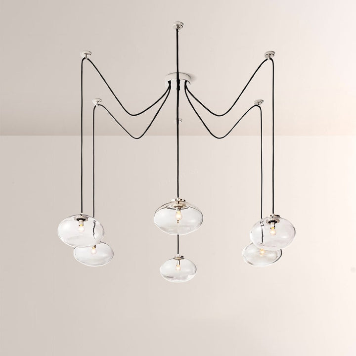 Cabglow Clear Glass Suspended Chandelier