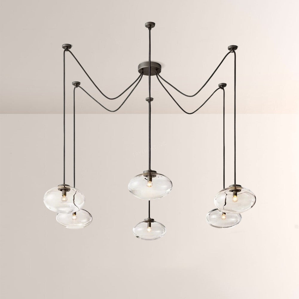Cabglow Clear Glass Suspended Chandelier