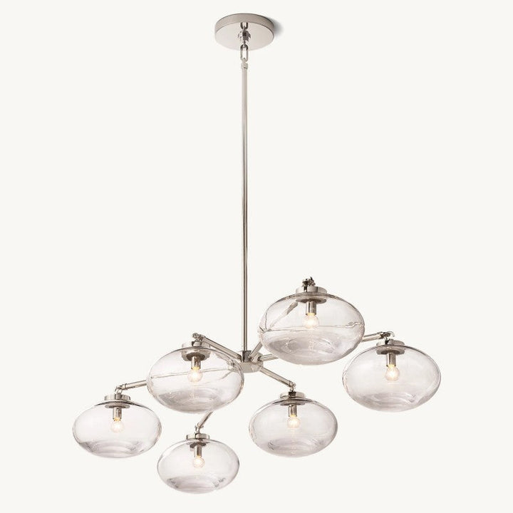 Cabernet Clear Glass Mobile Linear Chandelier 60'W