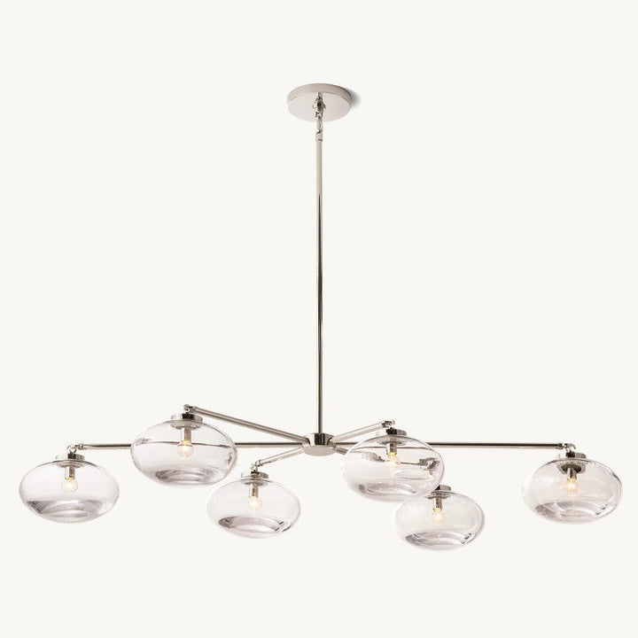Cabernet Clear Glass Mobile Linear Chandelier 72"W