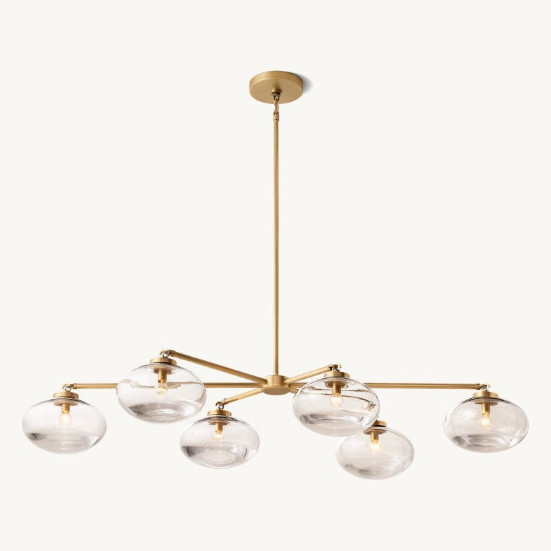 Cabernet Clear Glass Mobile Linear Chandelier 72"W