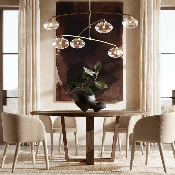 Cabernet Clear Glass Mobile Round Chandelier 48"D