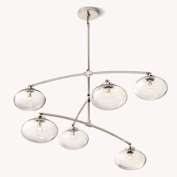 Cabernet Clear Glass Mobile Round Chandelier 48"D