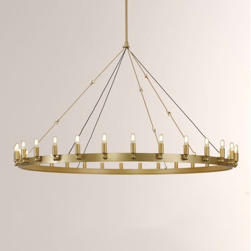 Camilo Vintage Candelabra Round Chandelier 63''D