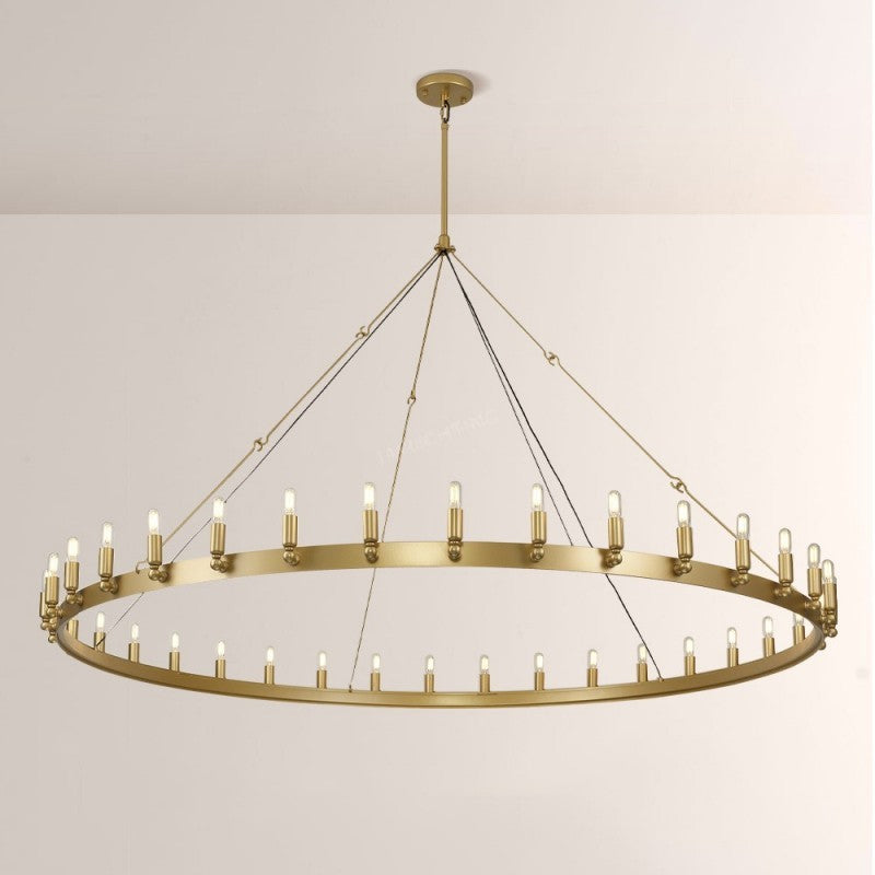Camilo Vintage Candelabra Round Chandelier 73''D