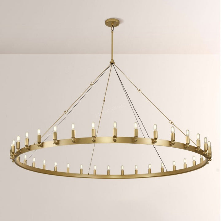 Camilo Vintage Candelabra Round Chandelier 73''D