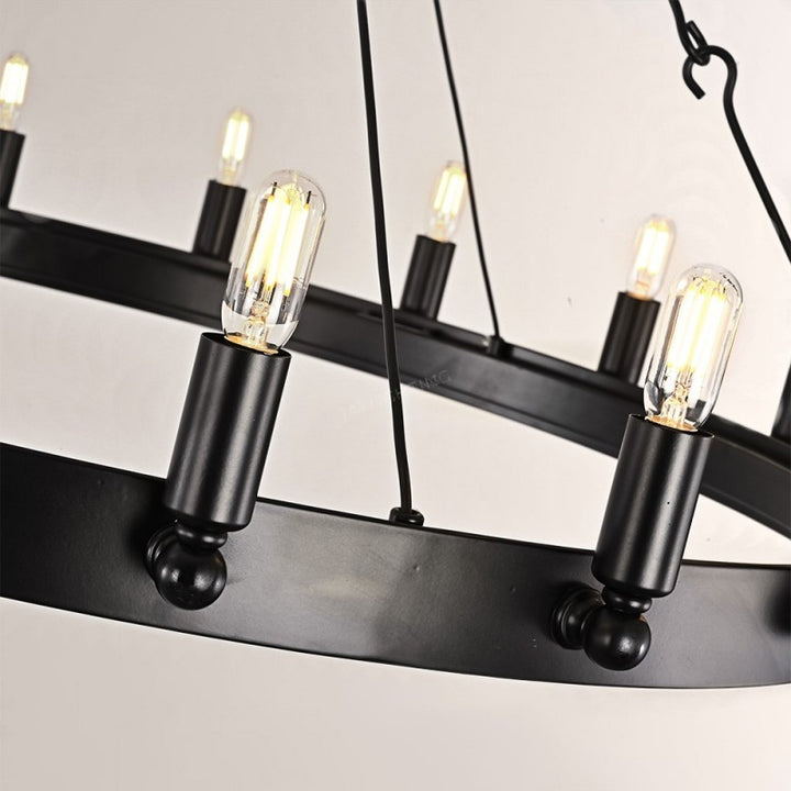 Camilo Vintage Candelabra Round Chandelier 73''D
