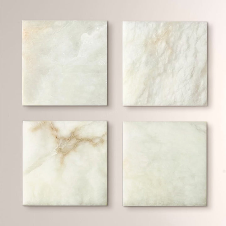 Celeste Hand-Carved Alabaster Globe Pendant