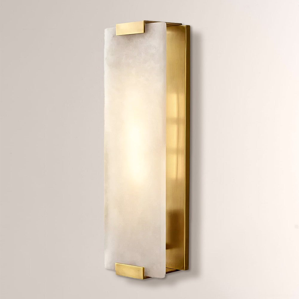 Celeste Hand-Carved Alabaster Grand Sconce