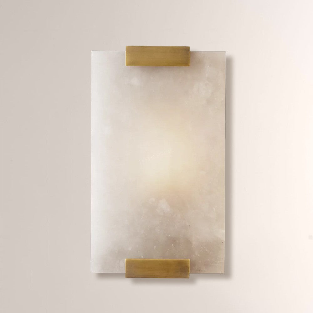 Celeste Hand-Carved Alabaster Wall Sconce