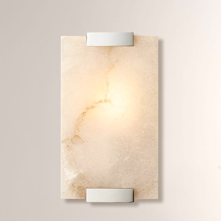 Celeste Hand-Carved Alabaster Wall Sconce