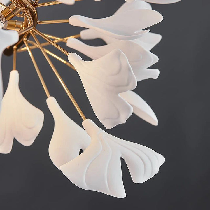 Ceramic Ginkgo Cascading Chandelier