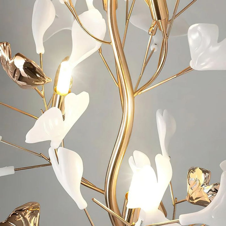 Ceramic Ginkgo Leaf Floor Lamp