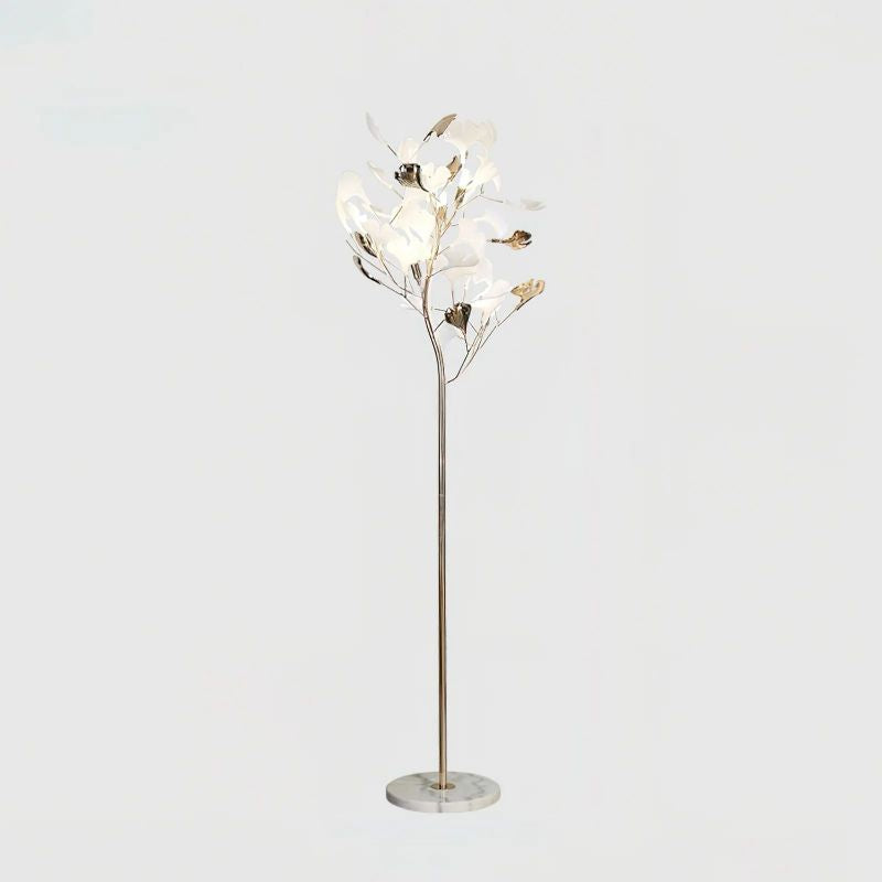 Ceramic Ginkgo Leaf Floor Lamp