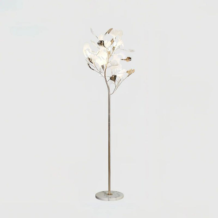 Ceramic Ginkgo Leaf Floor Lamp