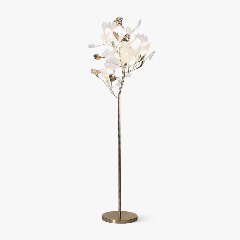 Ceramic Ginkgo Leaf Floor Lamp