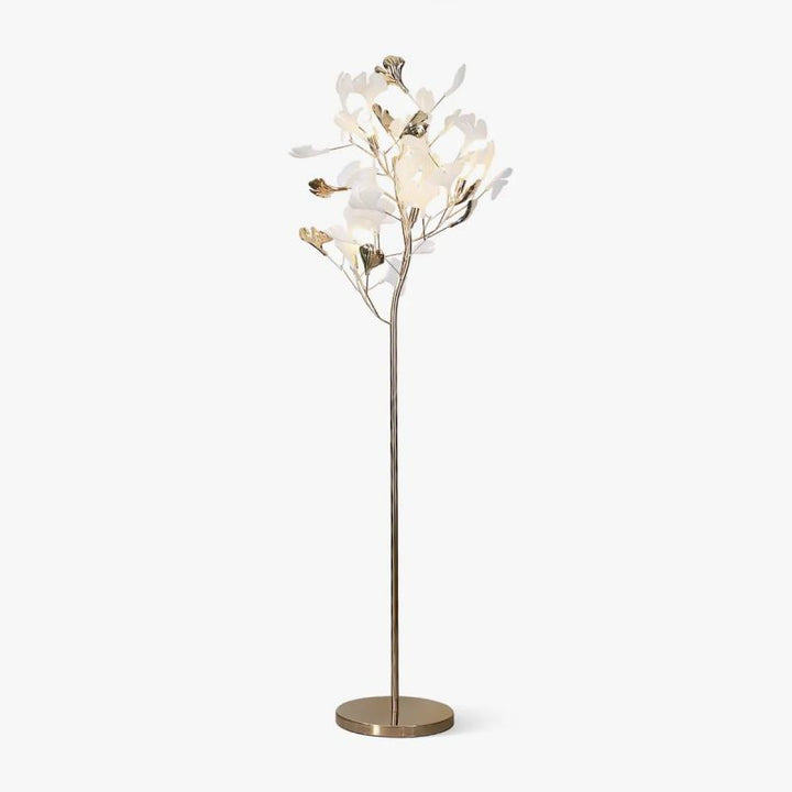 Ceramic Ginkgo Leaf Floor Lamp