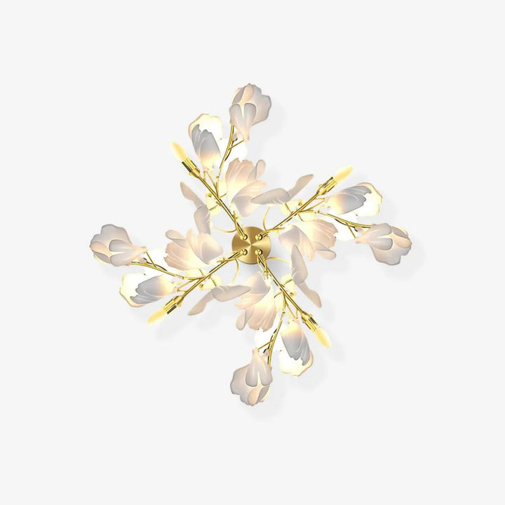 Ceramic Ginkgo Leaf Wall Lamp