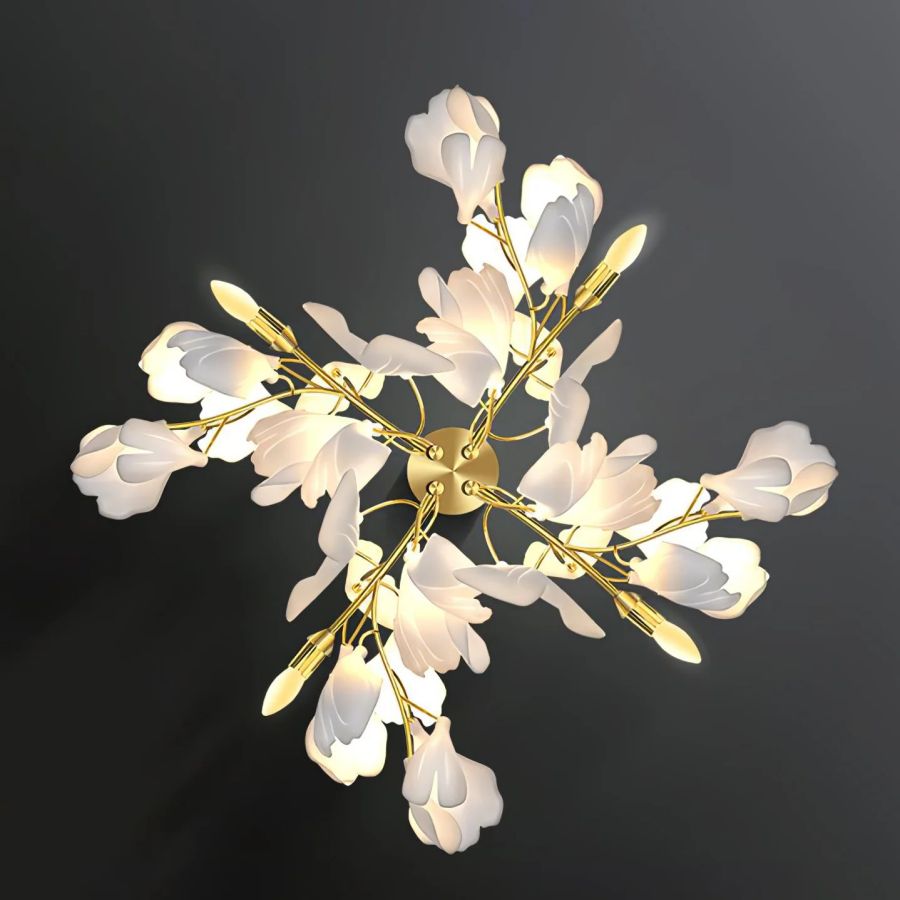 Ceramic Ginkgo Leaf Wall Lamp