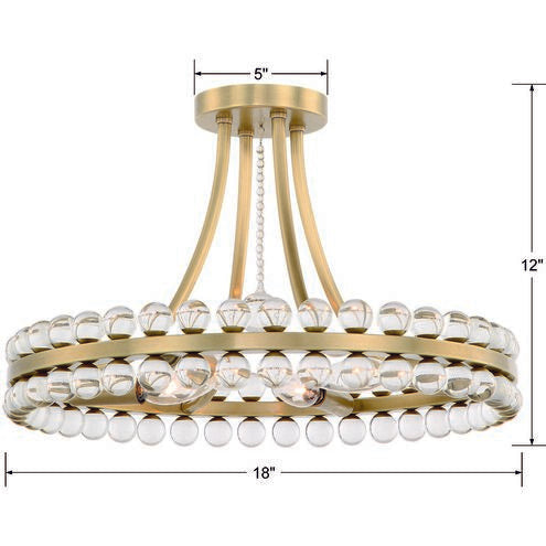 Caven 4 Light Semi Flush Ceiling Light 18''