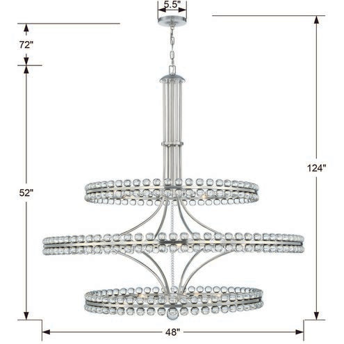 Caven 24 Light 3-Tier Chandelier 48''