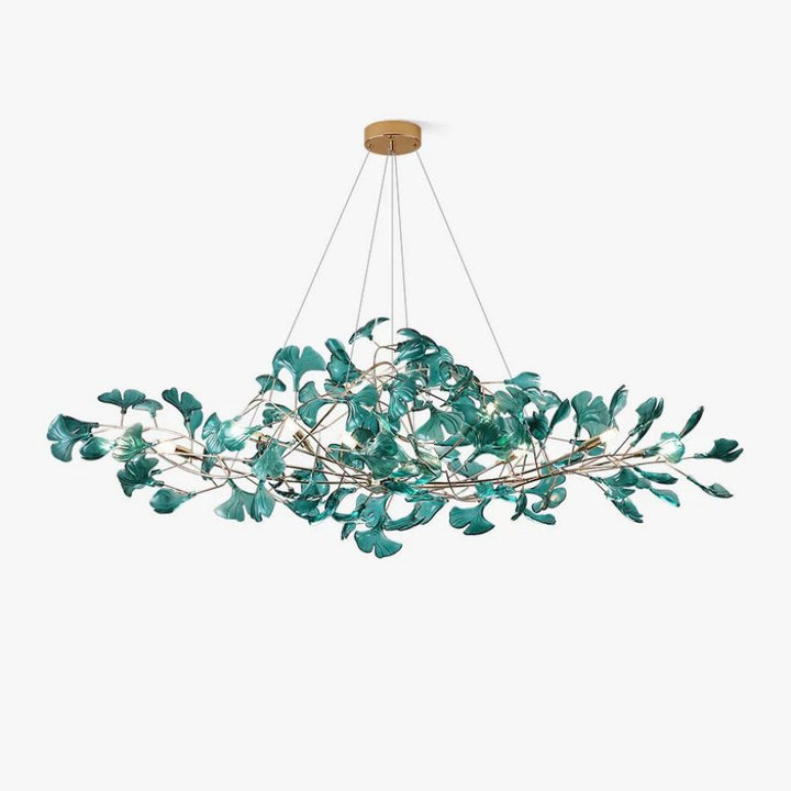 Colorful Glass Ginkgo Leaf Chandelier