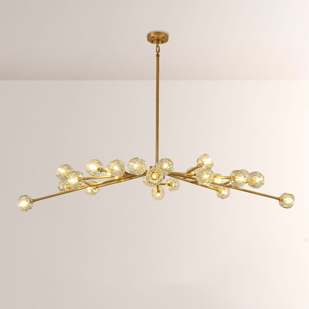 Crepus Glass Round Chandelier 72"